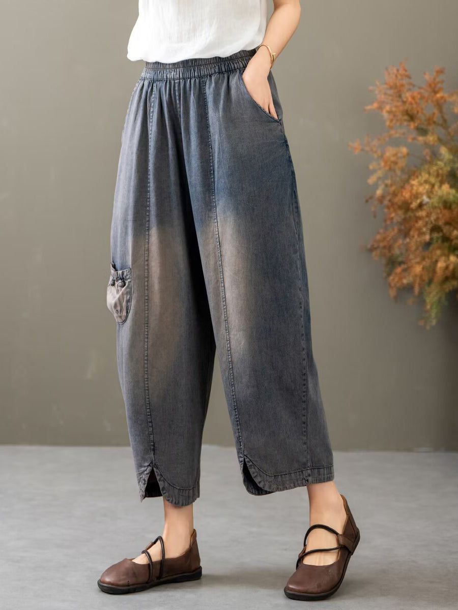 Chemise + pantalon en jean vintage épissé pour femme XX1035