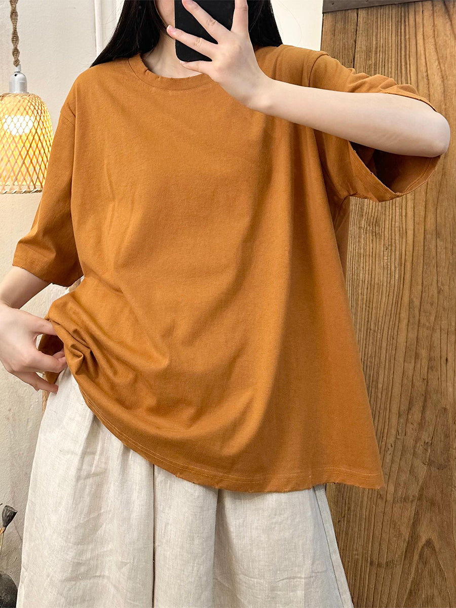 Women Summer Casual Solid Cotton Shirt TY1027