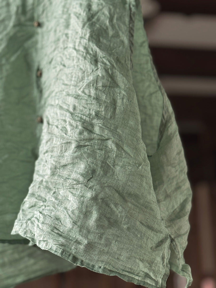 Vintage Loose Women Ramie Summer Vest Solid