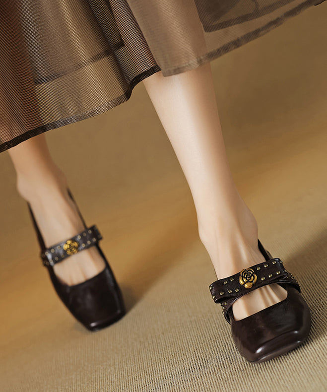 Splicing Chunky Loafer Black Sheepskin 2025 Shoes Bow Rivet