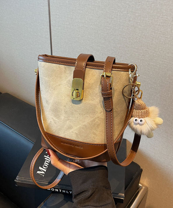 Bucket 2025 Bag Versatile Fashion White Faux New Black Leather