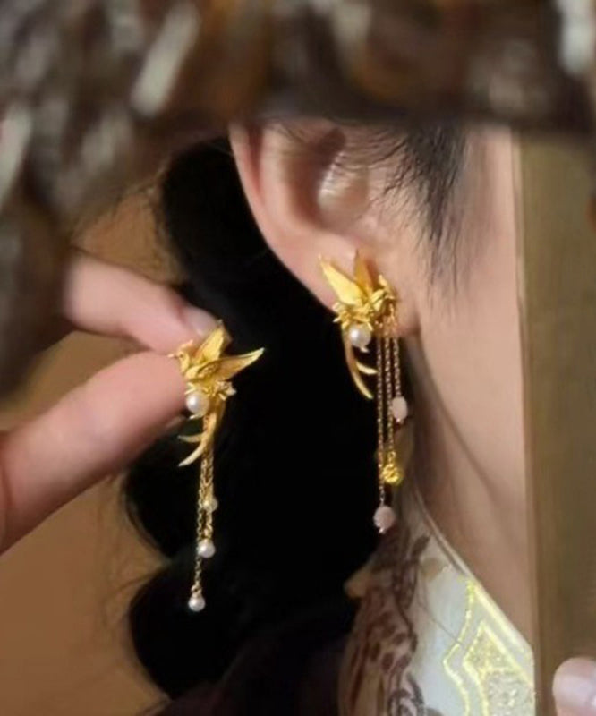 Goose Gold Sterling Pearl 2025 Silver New Overgild Tassel Drop