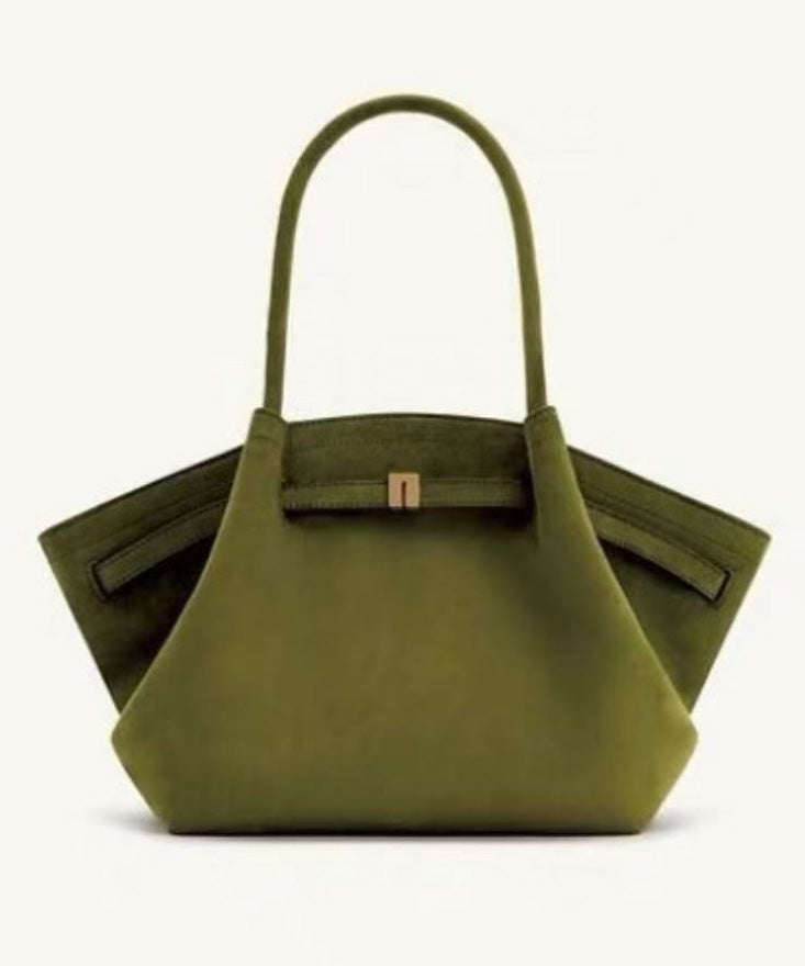 Green Large Capacity 2025 New Bag Suede Shoulder