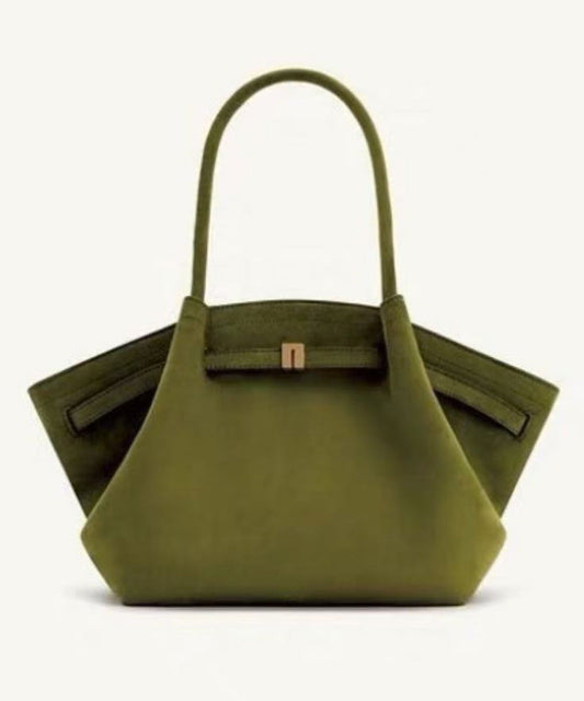Green Large Capacity 2025 New Bag Suede Shoulder