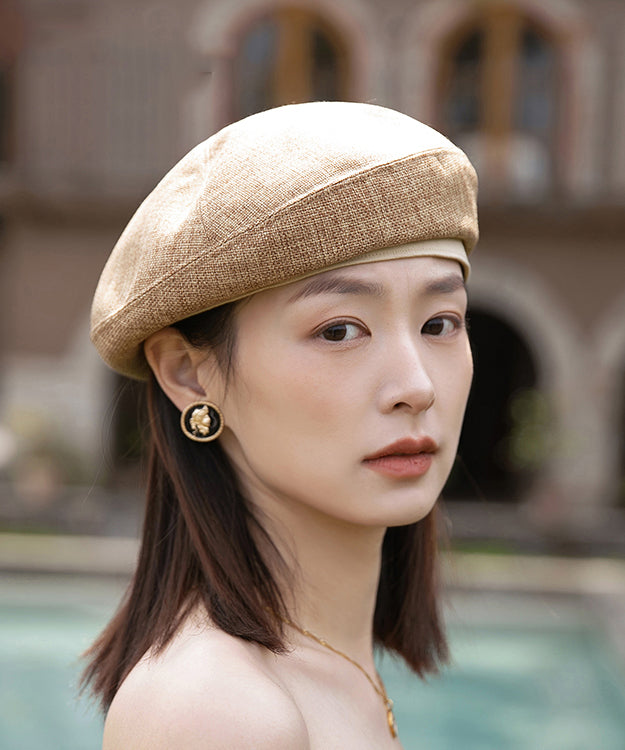 New Hat Stylish 2025 Versatile Beret Khaki