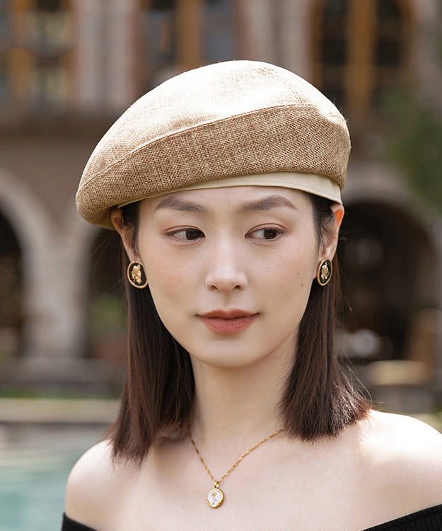 New Hat Stylish 2025 Versatile Beret Khaki