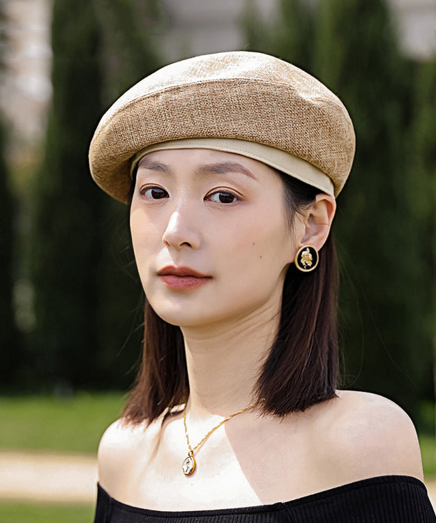 New Hat Stylish 2025 Versatile Beret Khaki