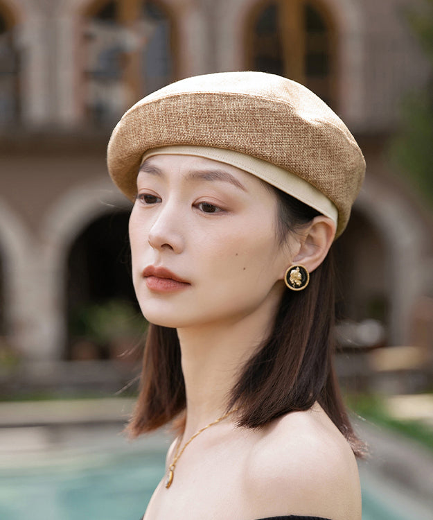 New Hat Stylish 2025 Versatile Beret Khaki