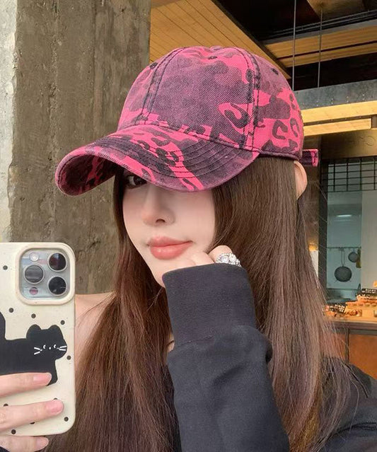 Hat Versatile Cap Rose Leopard New 2025 Baseball Print