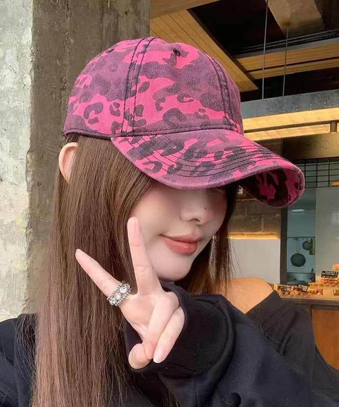 Hat Versatile Cap Rose Leopard New 2025 Baseball Print
