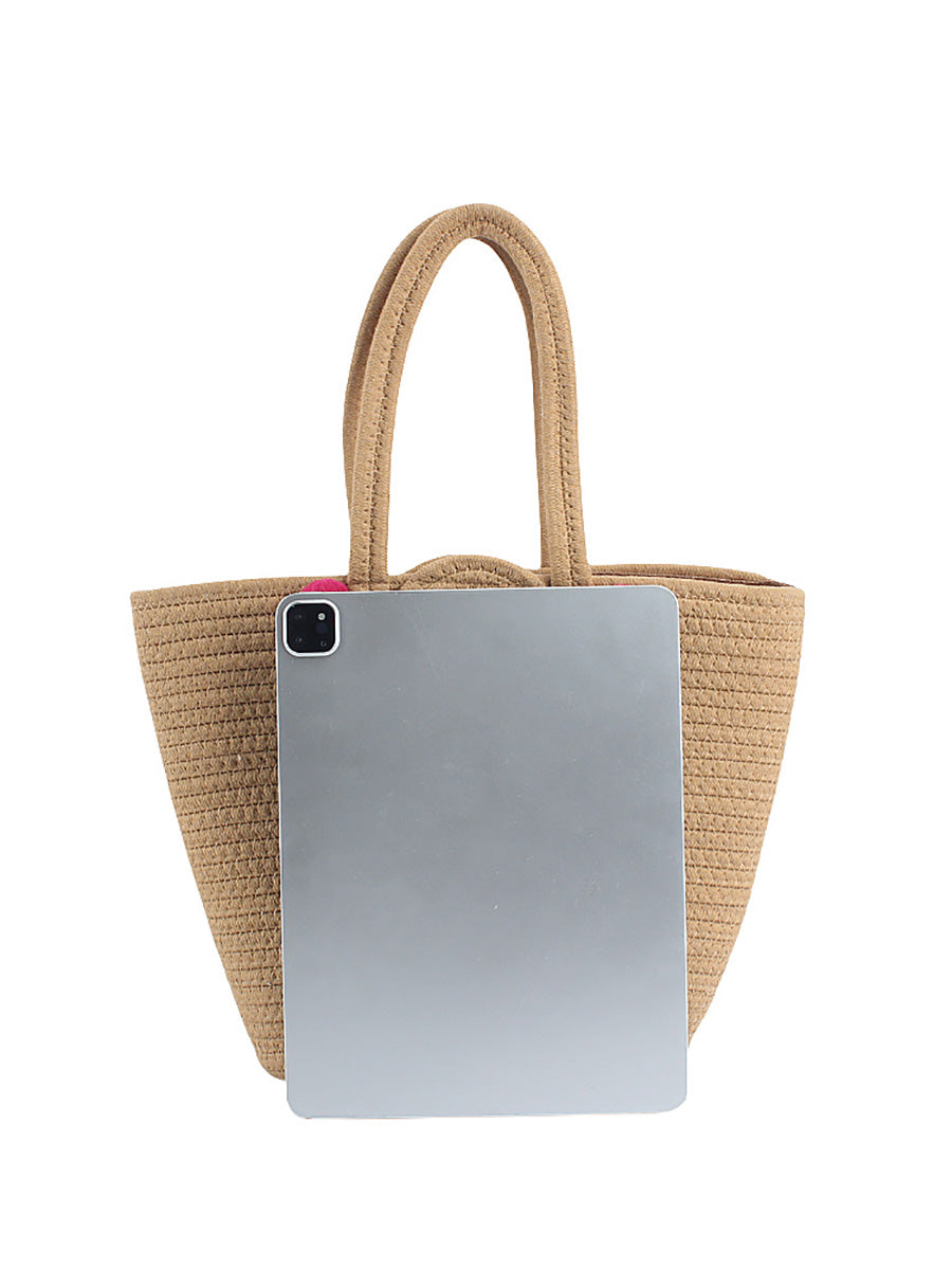 Shoulder Women Ball Bag Colorful Fashion Pendant Cotton