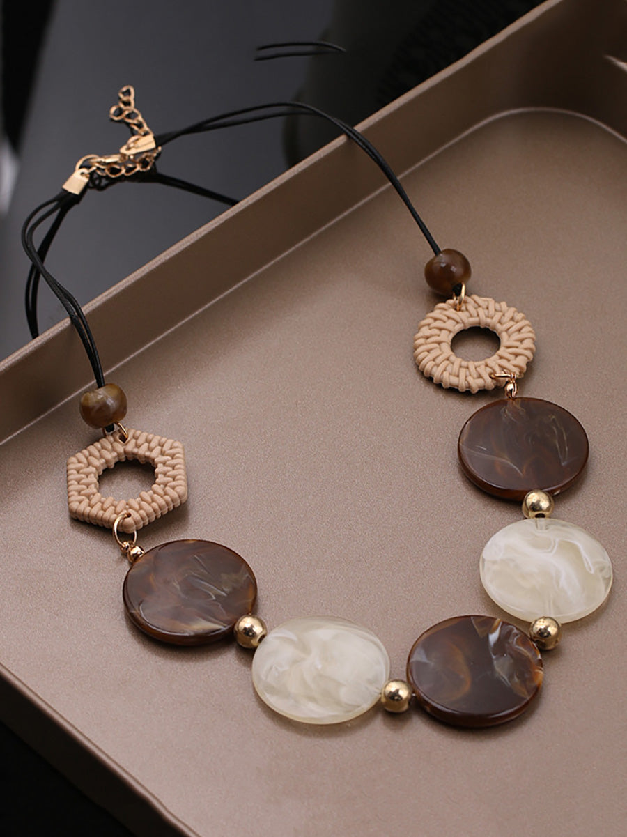 Women Resin Necklace Acrylic Vintage