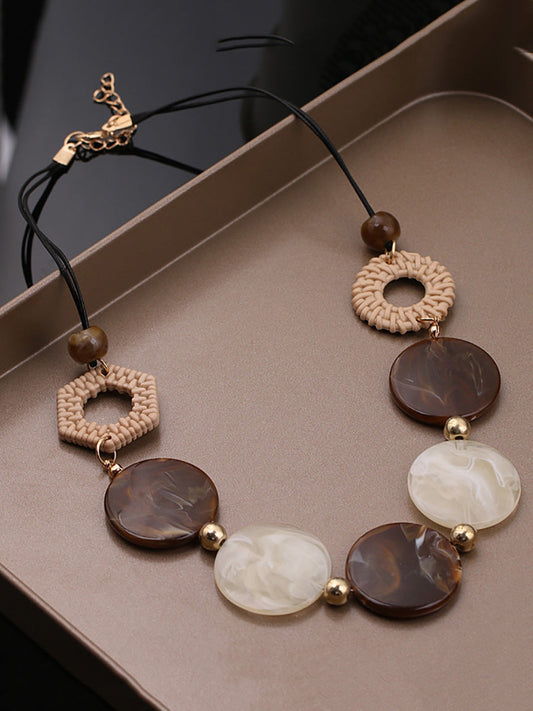Women Resin Necklace Acrylic Vintage