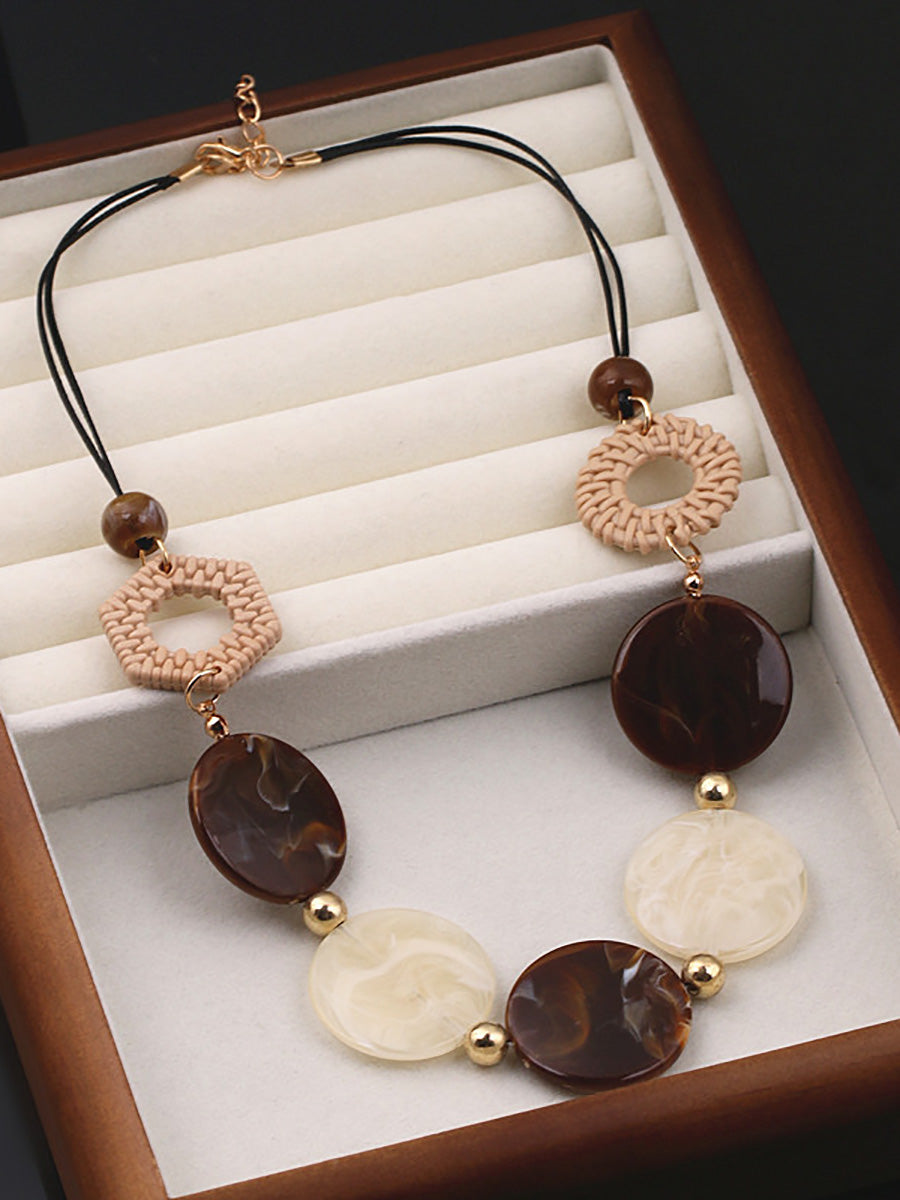 Women Resin Necklace Acrylic Vintage
