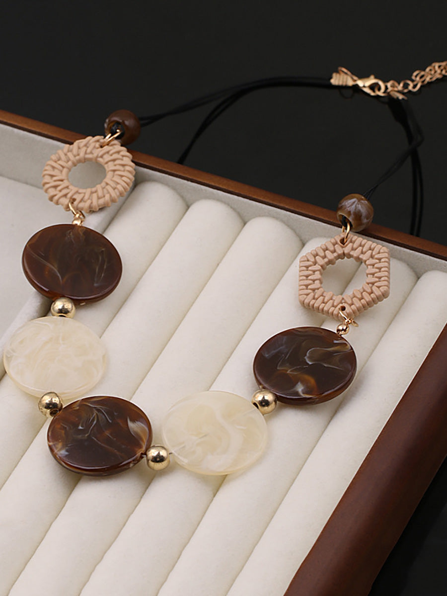 Women Resin Necklace Acrylic Vintage
