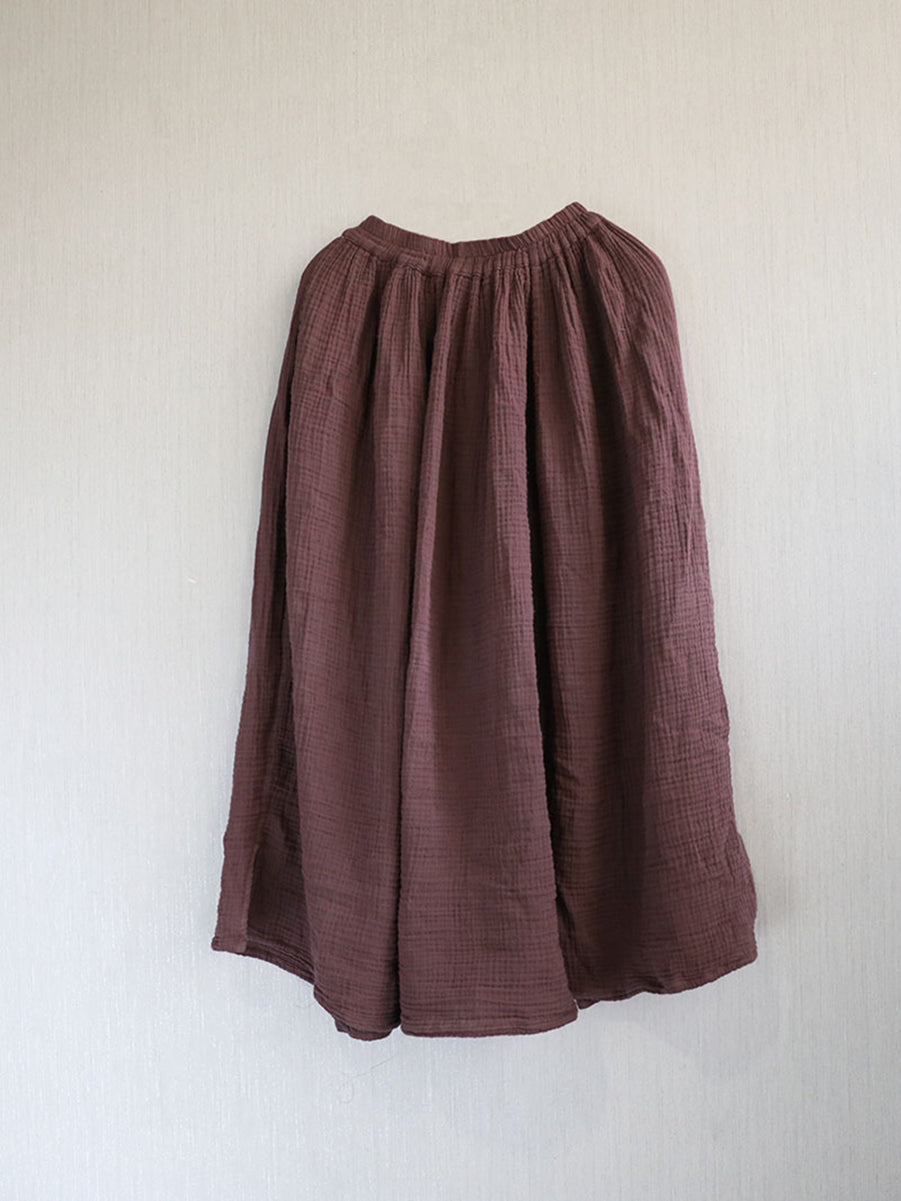 100%Cotton Color Skirt Pure Women Retro Summer