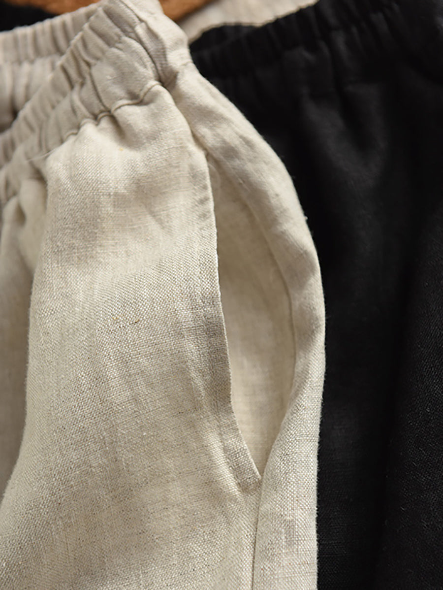 Women Pure Summer Color 100%Linen Skirt