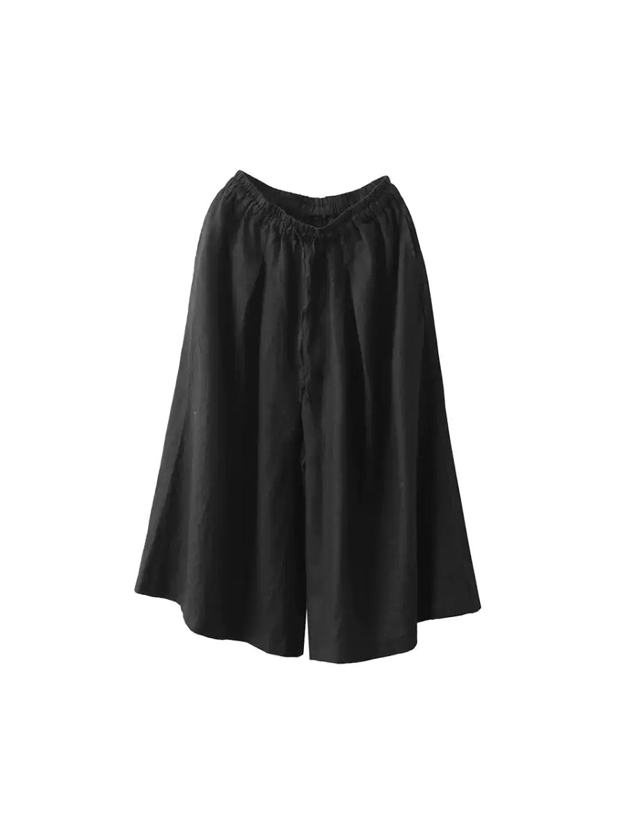 Women Pure Summer Color 100%Linen Skirt