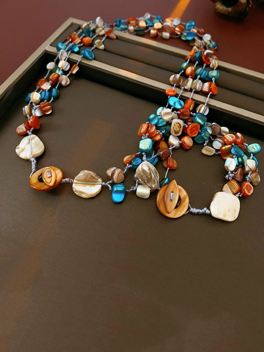Shell Multilayer Bohemia Necklace Colorful Stone