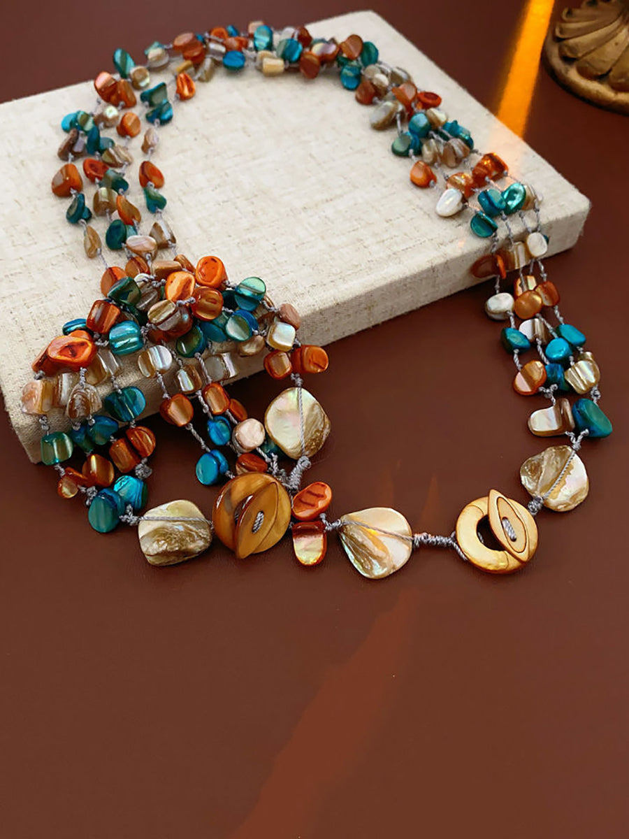 Shell Multilayer Bohemia Necklace Colorful Stone