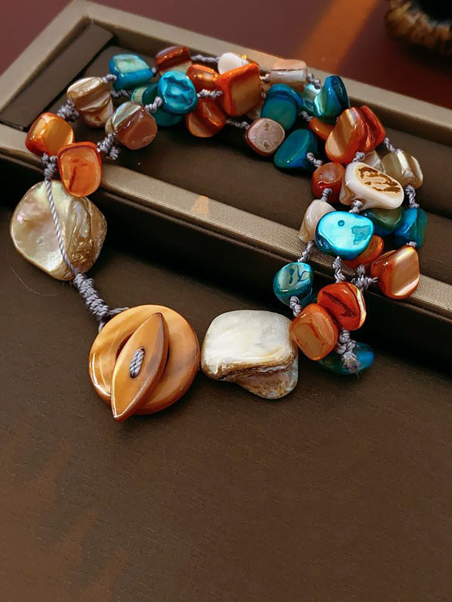 Shell Multilayer Bohemia Necklace Colorful Stone