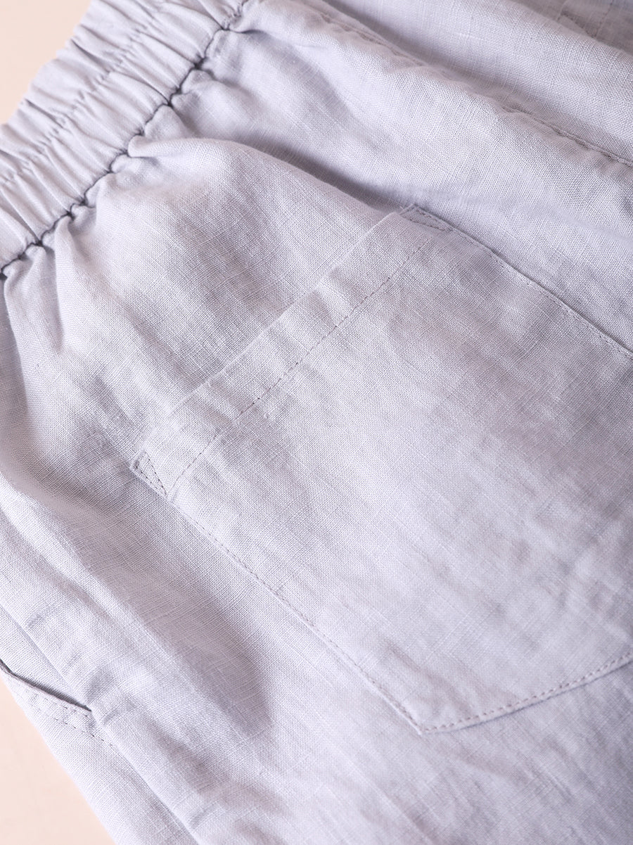 Color 100%Linen Straight Summer Women Pure Pants