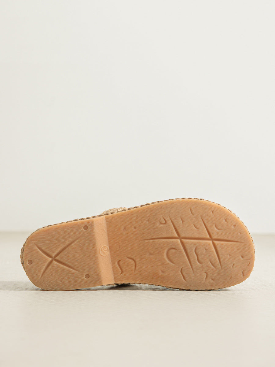 Ethnic Shoes Linen Flower Women Summer Embroidery