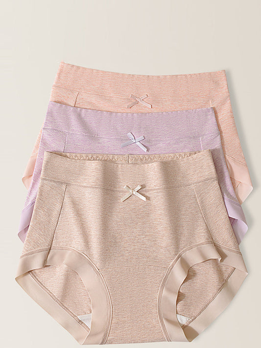 High Pieces Color Women Underwear Cotton Pure 5 Waist