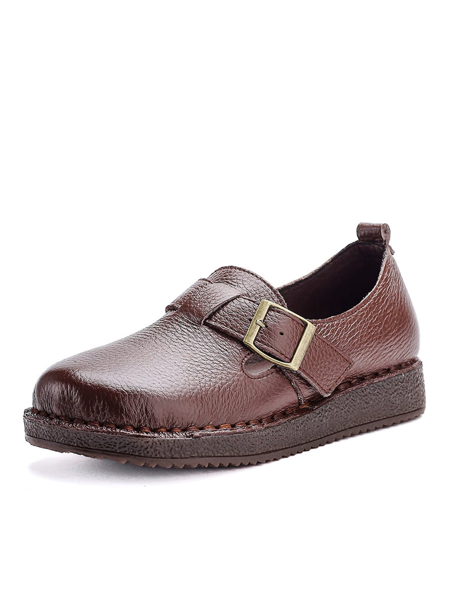 Low Casual Women Leather Pure Shoes Heel Color
