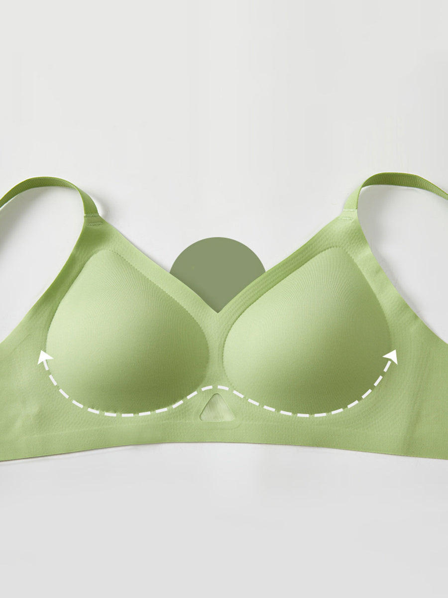 Artsy Bra Satin Pure Fixed Women Color Cup