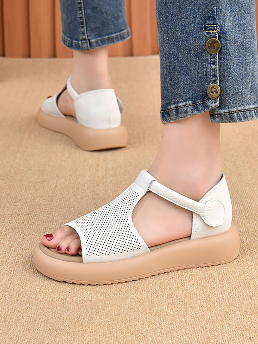 Sandals Platfrom Women Summer Casual Leather