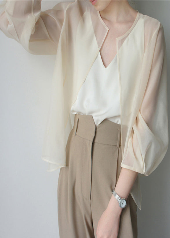 Apricot 50+ Cardigans UPF Summer Organza Beautiful