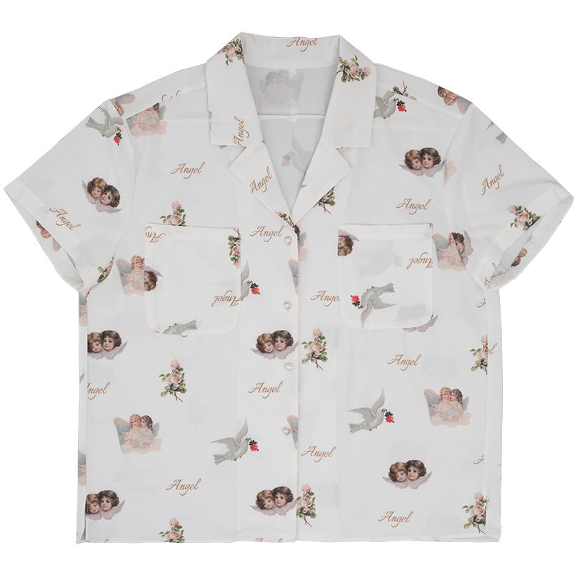 T-shirt court Angel Bird