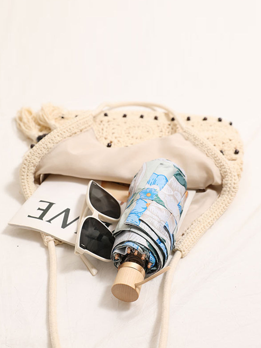 Bag Weave Beach Women Vintage Cotton Shoulder