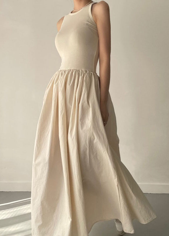 Dress Party Large Patchwork Black Hem Exra Cotton Sleeveless