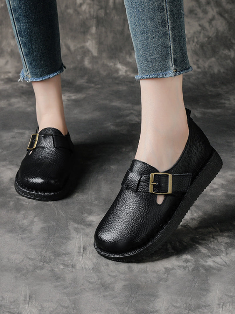 Low Casual Women Leather Pure Shoes Heel Color