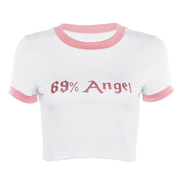 T-shirt court Pink Angel