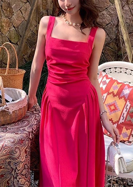 Damen Kleid mit eckigem Kragen und Blumenmuster, ärmellos, aus massiver Baumwolle, XX019