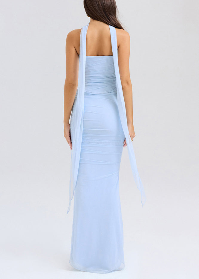 Pieces Set Fit Strapless Blue Skirts Tops Two Tulle Slim And