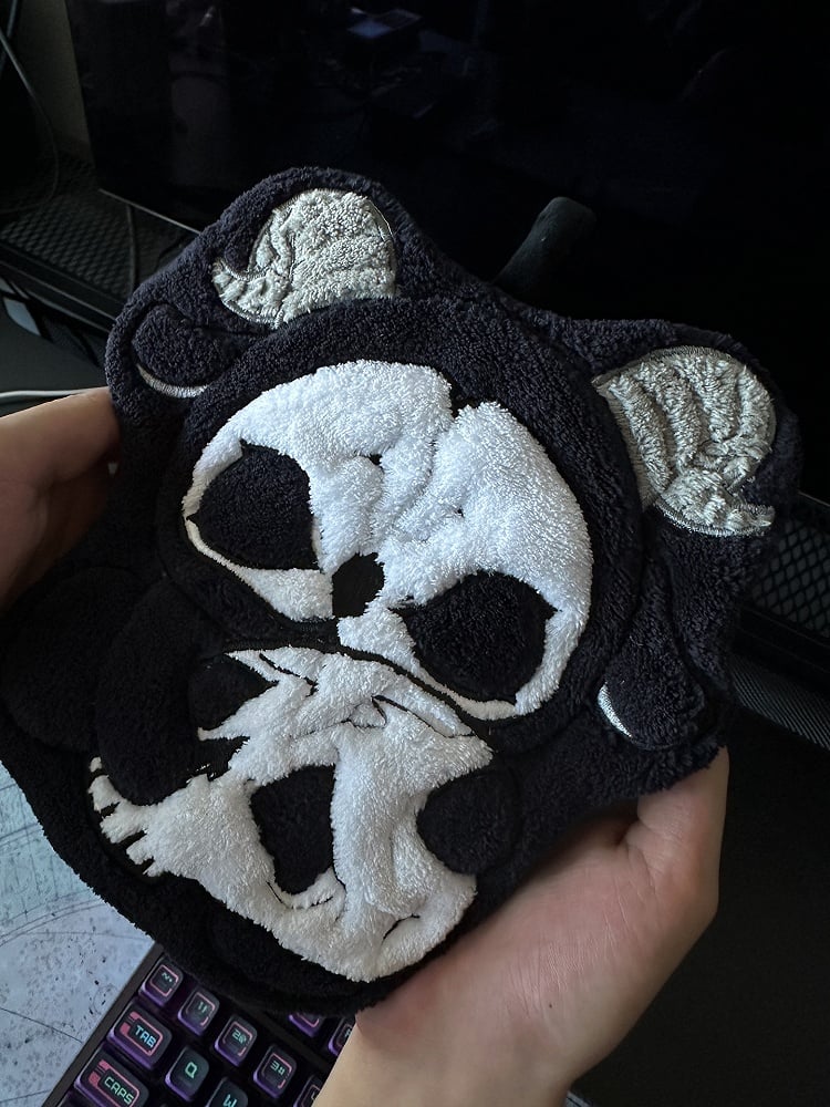 Black and Hand Gothic Reaper White Grim Towel