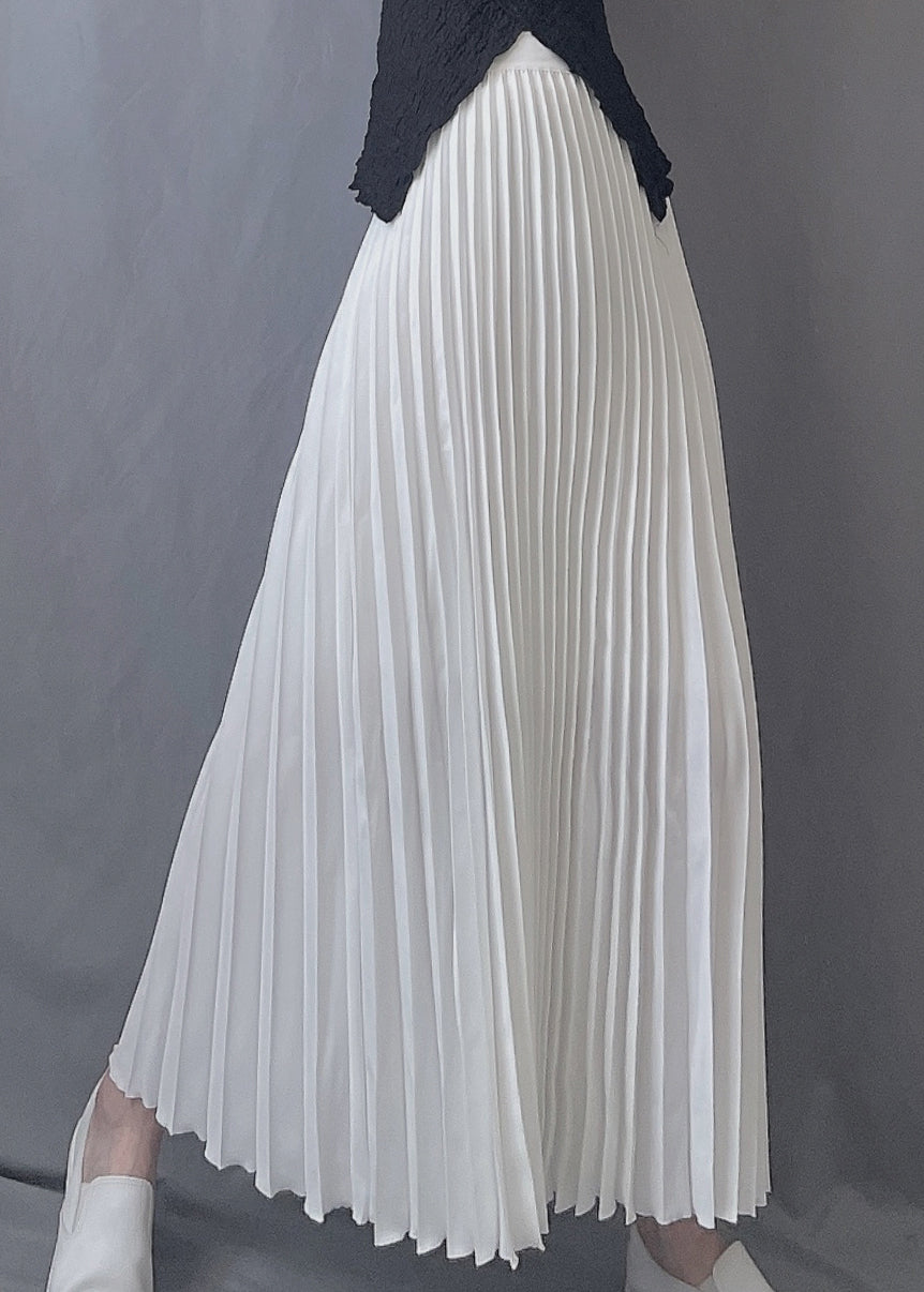 Skirts Chocolate Line Wrinkled Waist A Spring Elastic Art