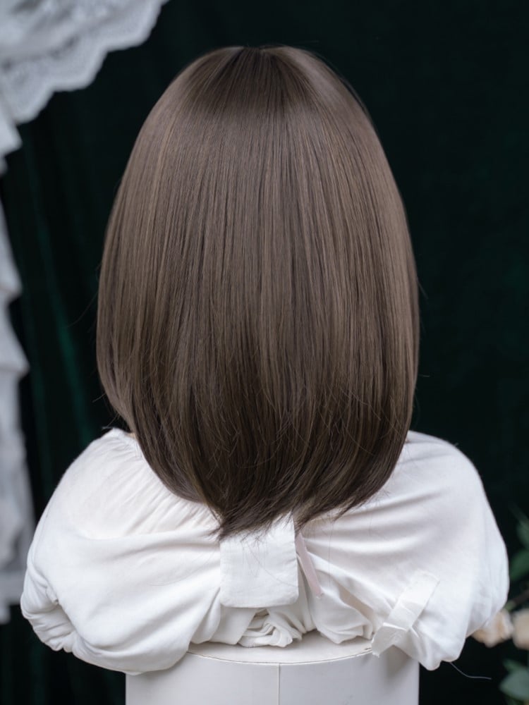 Bangs With Dark Brown Synthetic 40CM Length Wig Air