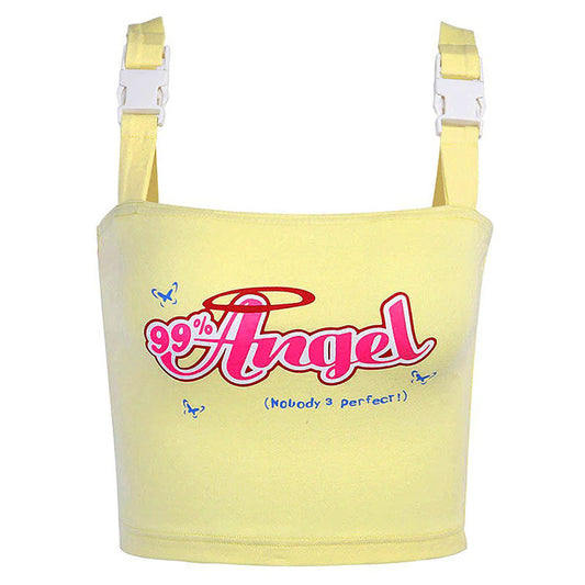 Yellow Angel Crop Top