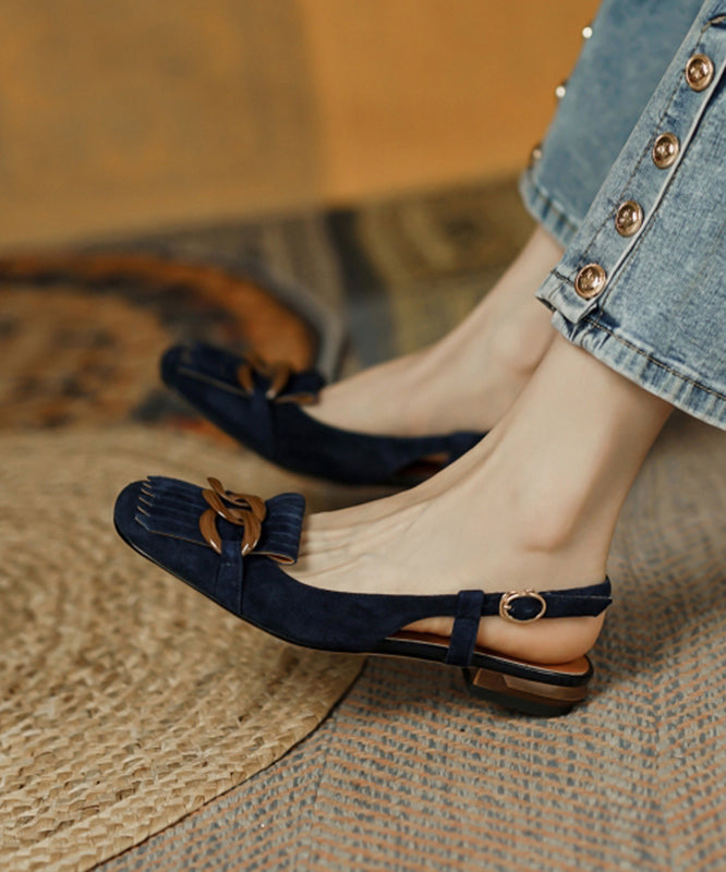 Water Sandals Splicing Sequined Apricot Suede Tassel