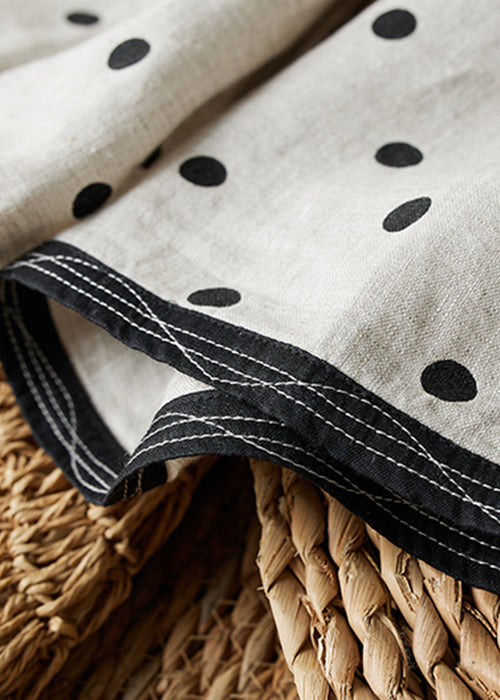 O Cotton Neck Spring Dot Button Shirts Art