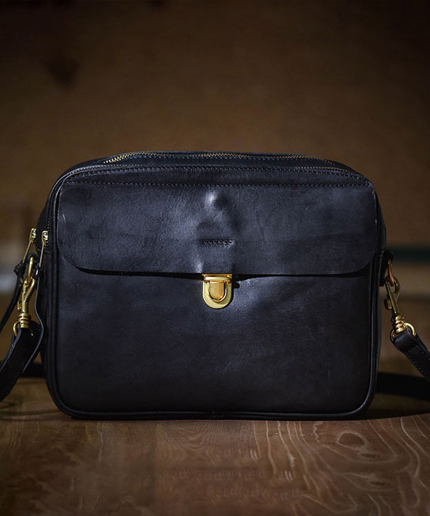 Versatile Cross-body Art Durable Bag Orange Leather