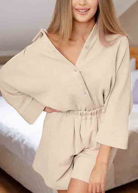 Solid Pieces Oversized Shorts And Art Shirts Cotton Color Set Two