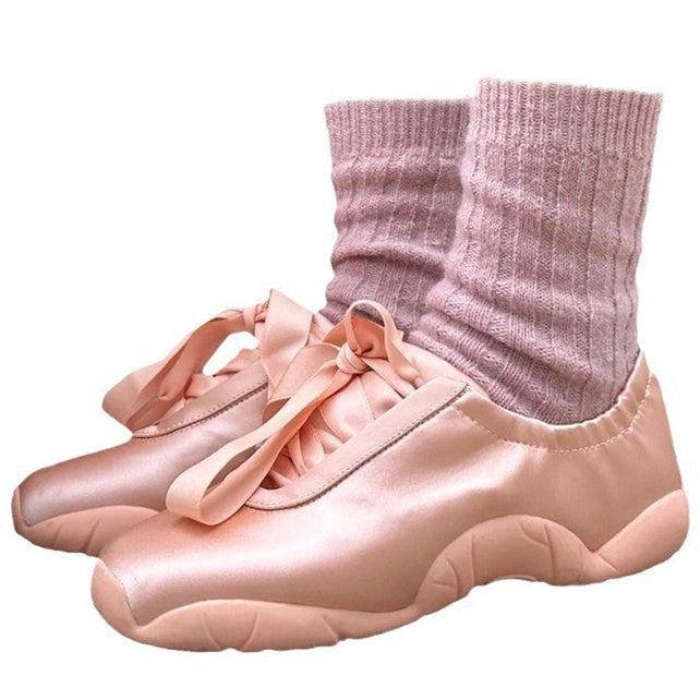 Ballet Satin Bow Sneakers