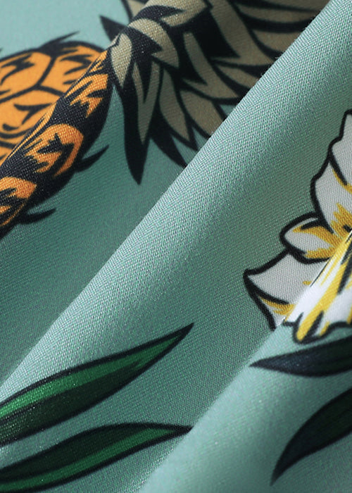 Waist Shorts Beach Pockets Summer Men Cotton Print Elastic