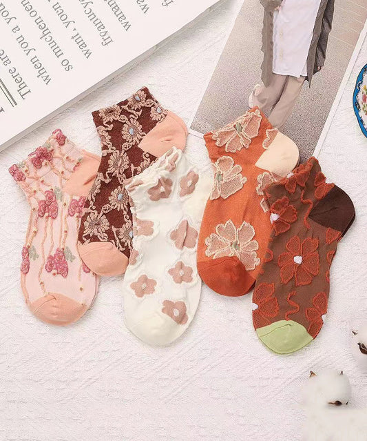 Beautiful Comfy Jacquard Cotton Ankle Socks KJ051